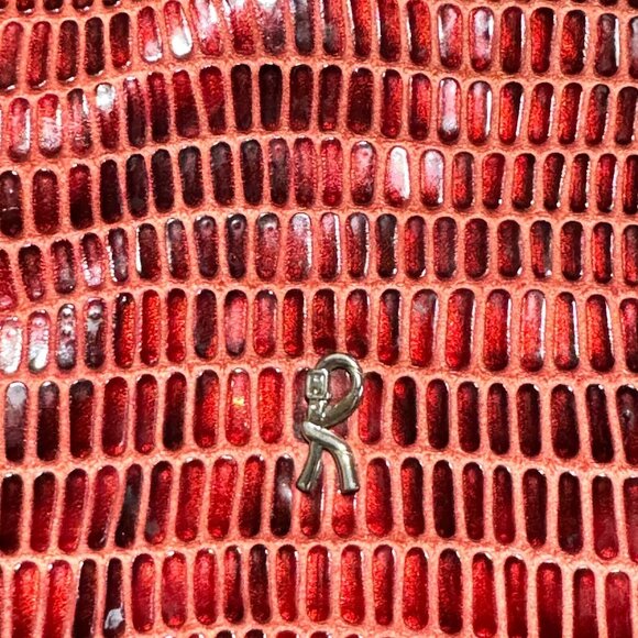 Roberta Di Camerino Italy Shoulder Handbag Shiny Red w/ Metal Handles RARE - Picture 6 of 16